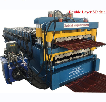 Double Layer Roofing Corrugated Sheet Roll Forming Machine / Roofing Machine Baja