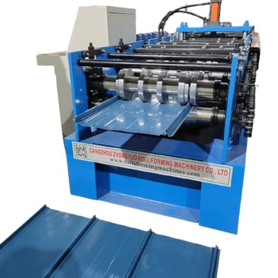 Mesin Forming Steel Sheet Roll Untuk Standing Seam Metal Roofing Snap Lock Panel Produksi