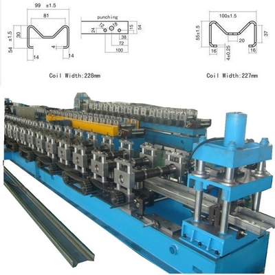 Rentang Lengkap dari Struktural Purlins Roll Forming Machine Dengan Otomatis Motorized Tinggi Dan Luas Perubahan
