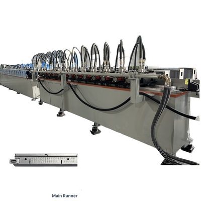 Sistem Plafon Gantung Lunas Baja Ringan Galvanis Mesin Rolling Forming T Grid