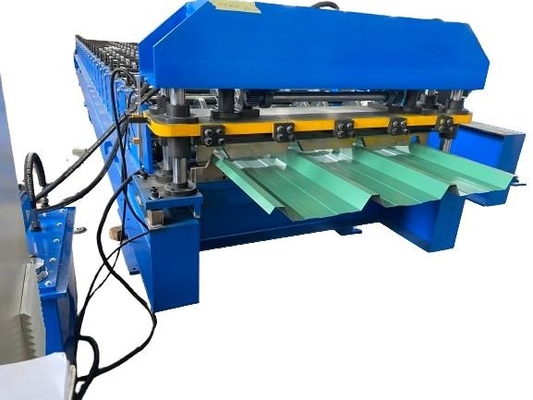 Kualitas tinggi Metal Roof Sheet Roll Forming Machine Dengan PLC Control Methold