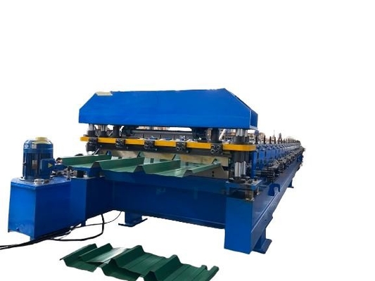 Kualitas tinggi Metal Roof Sheet Roll Forming Machine Dengan PLC Control Methold