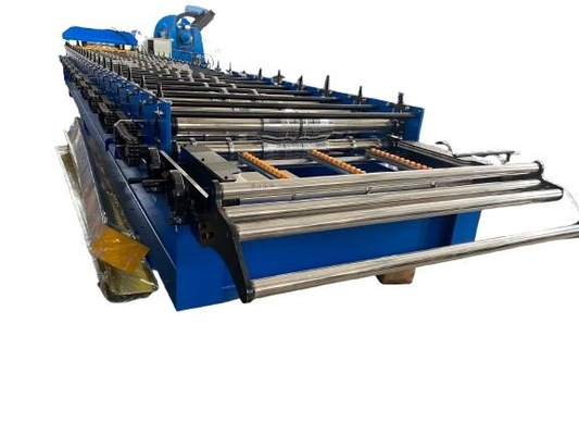 Kualitas tinggi Metal Roof Sheet Roll Forming Machine Dengan PLC Control Methold