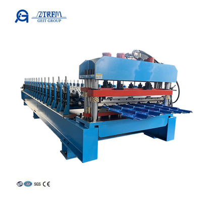 High Speed persegi panjang Langkah Glaze Roofing Tile Roofing Sheet Machine