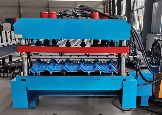High Speed persegi panjang Langkah Glaze Roofing Tile Roofing Sheet Machine