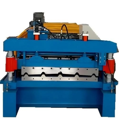 Metal Box Profile Roofing Sheet Roll Forming Machine Dikendalikan oleh PLC