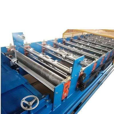 Metal Box Profile Roofing Sheet Roll Forming Machine Dikendalikan oleh PLC