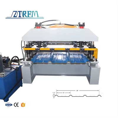 High Speed High Quality R Panel Profile Roll Metal Sheet Roof Roll Forming Machine (Mesin Membentuk Roof Roll dengan Kecepatan Tinggi dan Kualitas Tinggi)