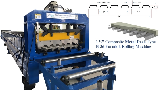 1.5′′ Tipe B Roof Deck Roof Deck Floor Decking Roll Forming Machine