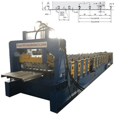 Dovetail Decking roll forming machine untuk pasar Amerika Serikat Dirancang dan diproduksi untuk kebutuhan khusus negara