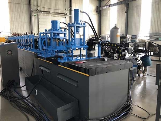 Precision Strut Channel Roll Forming Machine dengan Diameter Roller Shaft 70mm dan Panjang Pemotongan yang Dapat Dikustomisasi