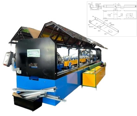Galvanized Steel Sheet Light Steel Frame Roll Forming Machine untuk lebar strip sekitar 156mm