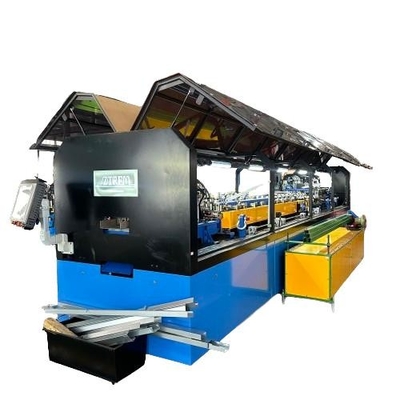 Galvanized Steel Sheet Light Steel Frame Roll Forming Machine untuk lebar strip sekitar 156mm