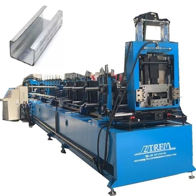 C Z Purlin Channel Cold Roll Forming Machine Full Auto Untuk Profil Baja Galvanis