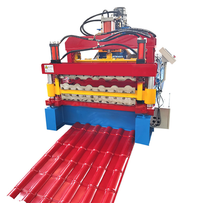 Double Layer Galvanized Tile Roofing Sheet Membuat Mesin Chain Drive