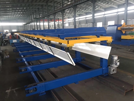 6m/8m/10m/12m Panjang Metal Slitting Line Mesin Stacker Otomatis Untuk Pengangkutan Gudang