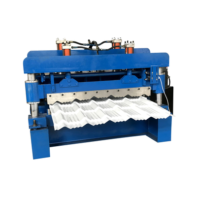 Bahan Bangunan 800 Aluminium Roof Glazed Tile Making Machine Floor Sheet Roll Forming Machine
