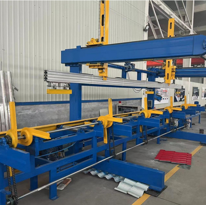 Stacker C Purline Z Purlin Roll Forming Machine Kontrol PLC Mothod 12m