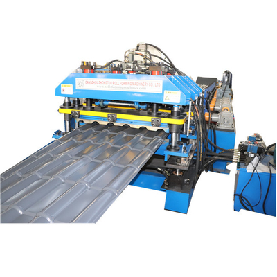 Kecepatan Tinggi Langkah Tile Rolling Forming Membuat Lembaran Atap Mesin 0.5mm